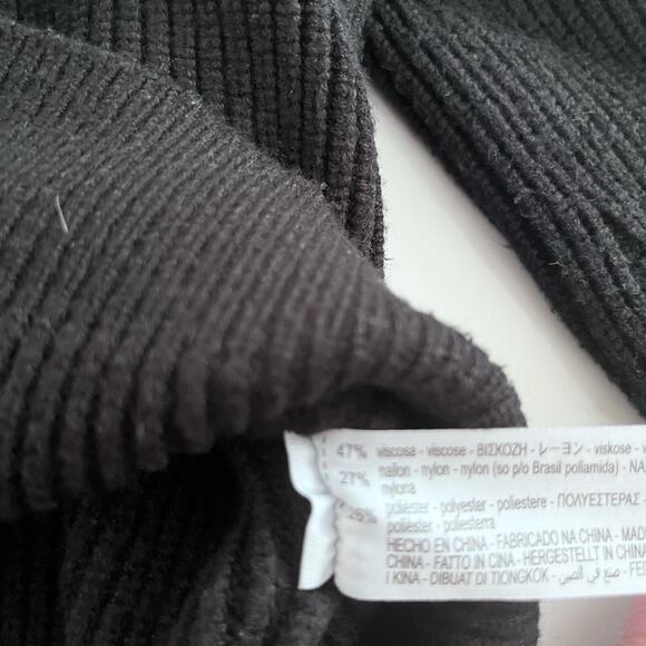 ZARA High Neck Black Sweater Large - Picture 7 of 8